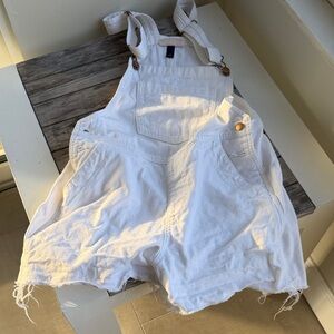 NWOT White Denim Overalls for Women